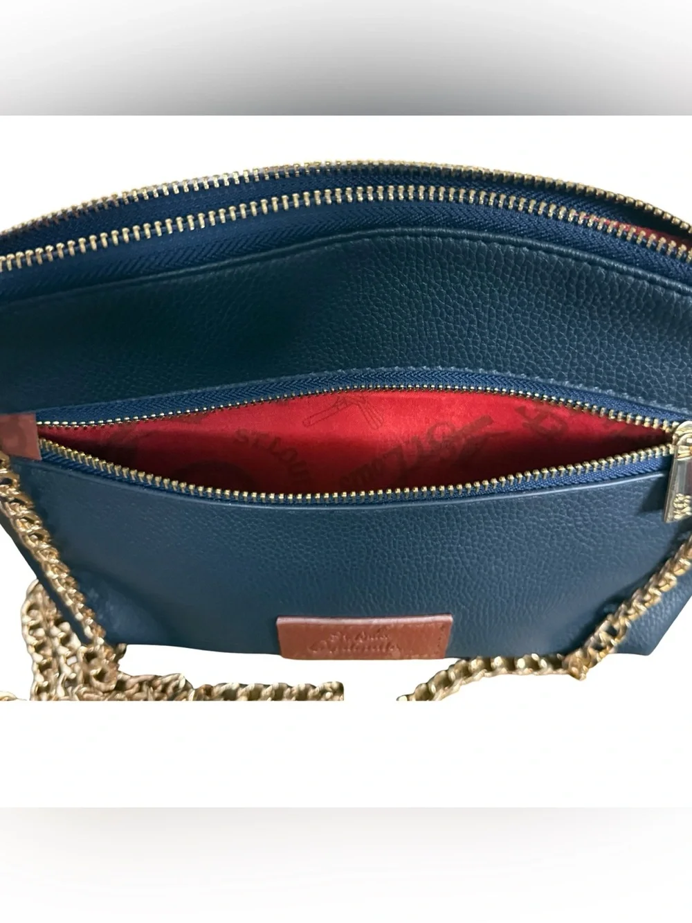 St. Louis Cardinals Purse Busch Stadium Exclusive Navy Handbag Metal Logo Badge